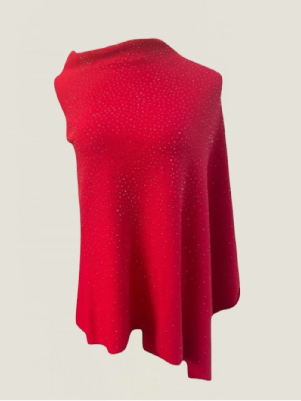 New! LA FIORIENTINA NEW RED PAILLET PONCHO O/S